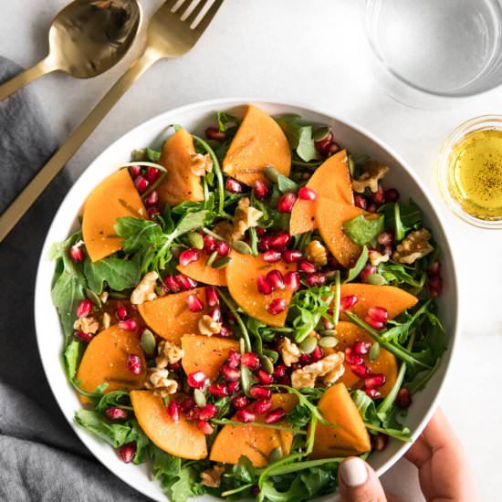 Arugula Persimmon Salad