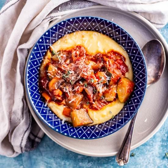 Rich Vegetable Stew with Polenta