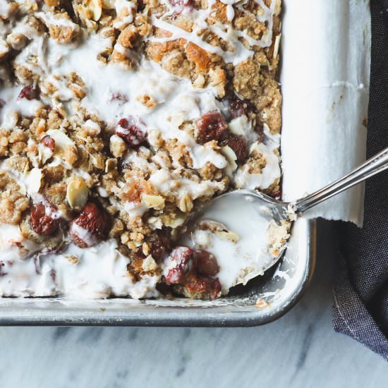 Tart Cherry Streusel Coffee Cake