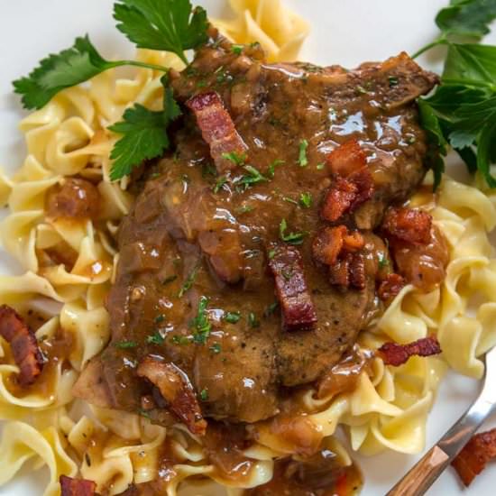 Slow Cooker Smothered Pork Chops