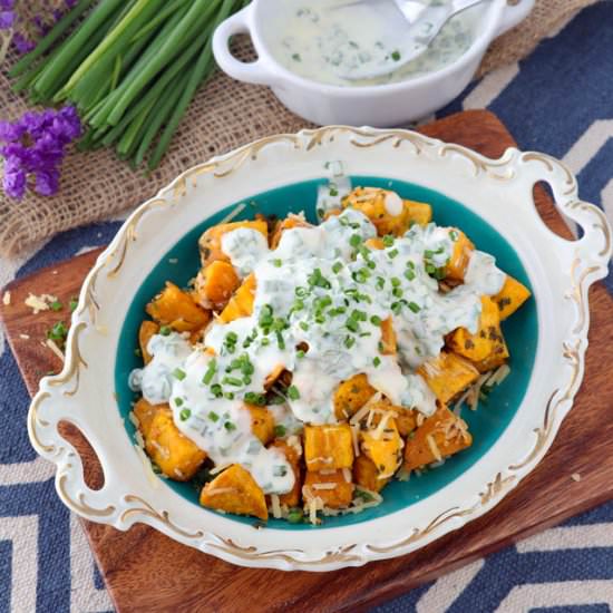 BAKED SWEET POTATO CUBES