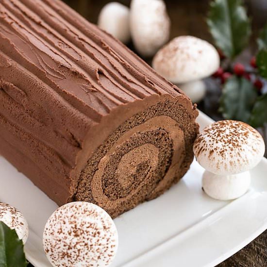 Buche de Noel or holiday Yule Log