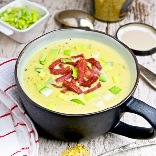 Dutch whole grain mustard soup