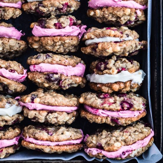 Cranberry & Oatmeal Stuffed Cookies