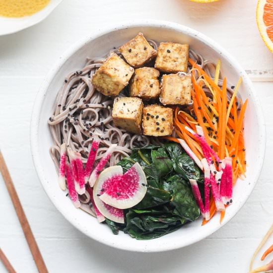 Soba Noodles w/ Orange Miso Sauce