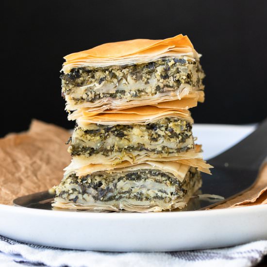 World Best Greek Vegan Spanakopita
