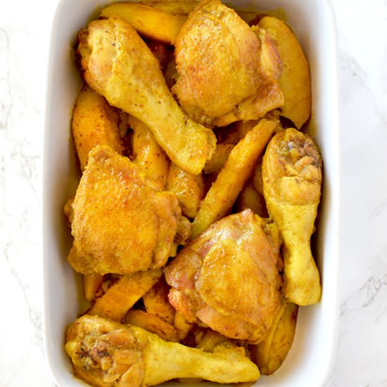 Israeli Yellow Chicken and Potatoes