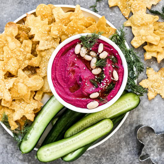 Beet and White Bean Hummus