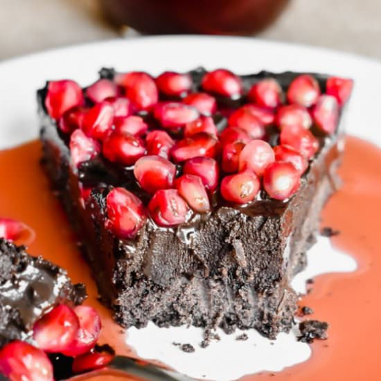 Salted Chocolate Pomegranate Tart