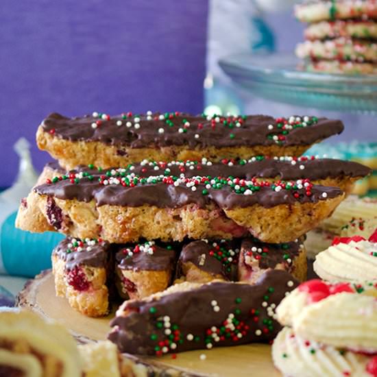 Cranberry Chocolate Biscotti