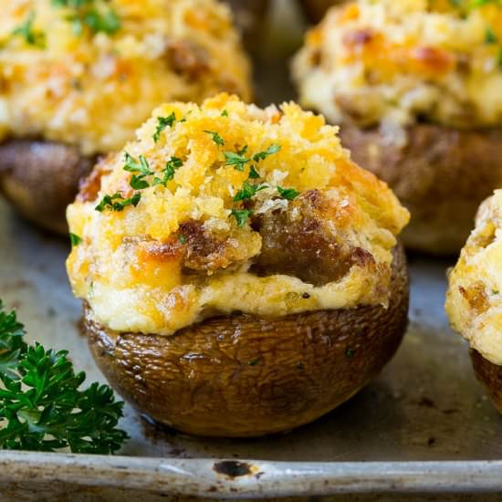Sausage Stuffed Mushrooms