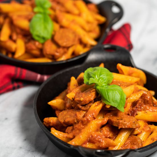 Sausage and Penne with Vodka Sauce