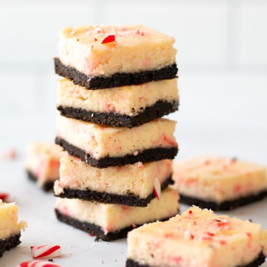 Peppermint Cheesecake Bars