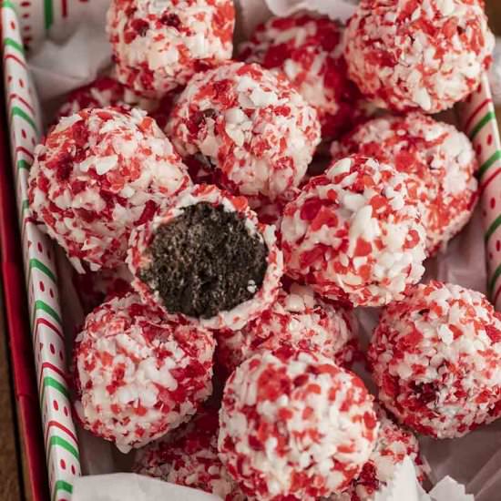 Peppermint Oreo Balls