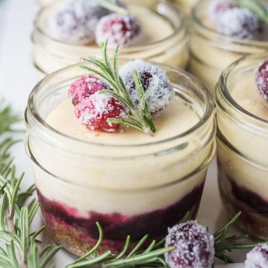 Cranberry Mini Cheesecakes