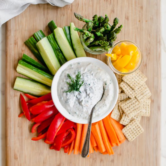 Crudites with Parmesan Herb Dip
