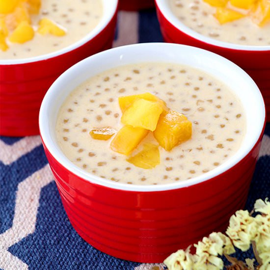 MANGO SAGO WITH COCONUT MILK