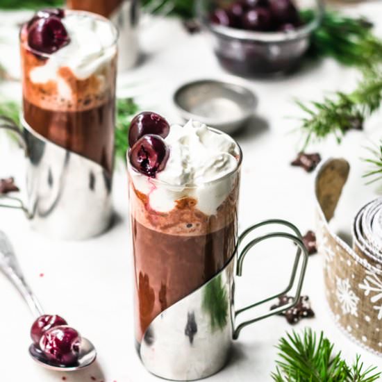 Cherry hot chocolate
