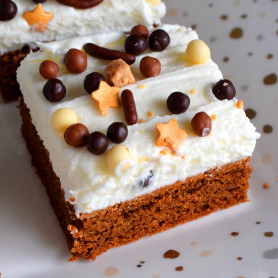 Iced Gingerbread Bars