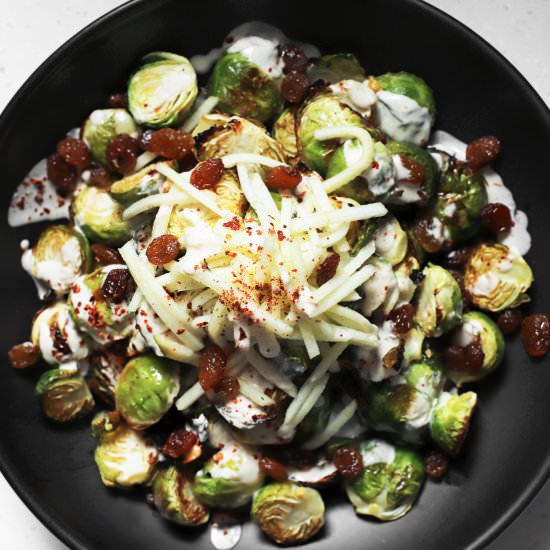 brussels sprouts with pickled apple