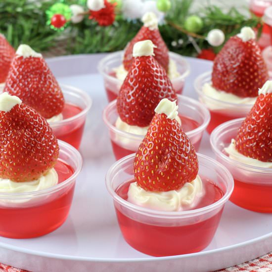 Santa Hat Holiday Jello Shots
