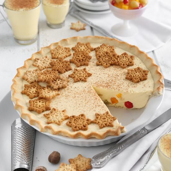 Eggnog Fruit Cocktail Pie