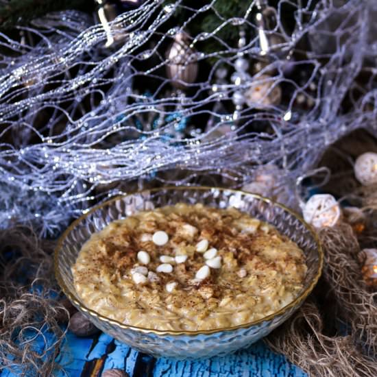 Eggnog White Chocolate Oatmeal