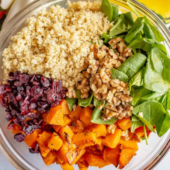 Butternut squash salad with quinoa