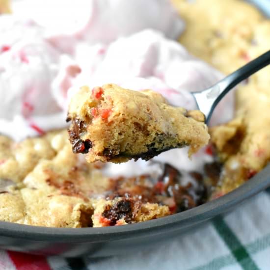 Peppermint Skillet Cookie