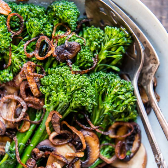 Broccolini with Fried Shallots