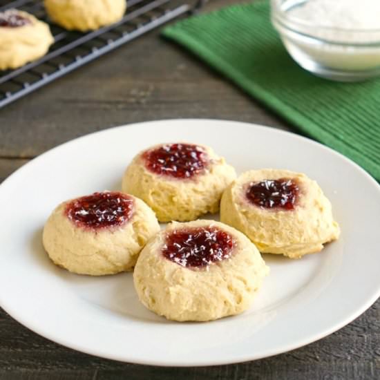 Raspberry Thumbprint Cookies