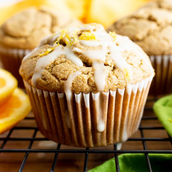 Healthy Orange Cardamom Muffins