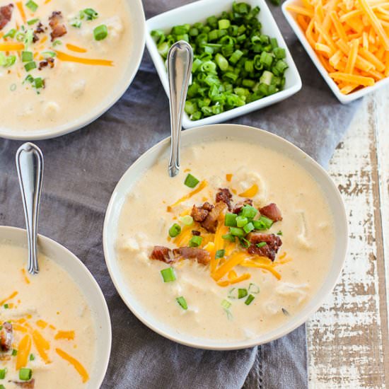 Loaded Cauliflower Soup