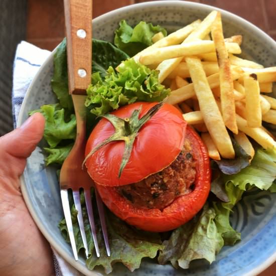 Meatball Stuffed Tomatoes