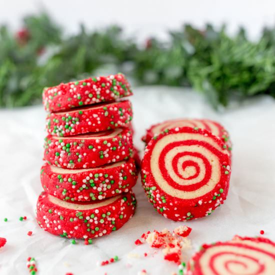 Christmas Pinwheel Sugar Cookies