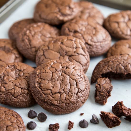 dark chocolate brownie cookies