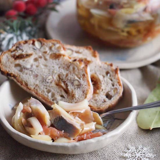 Herring with pickled ginger