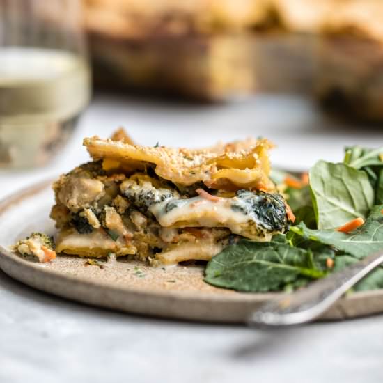 Vegetable Lasagna with White Sauce