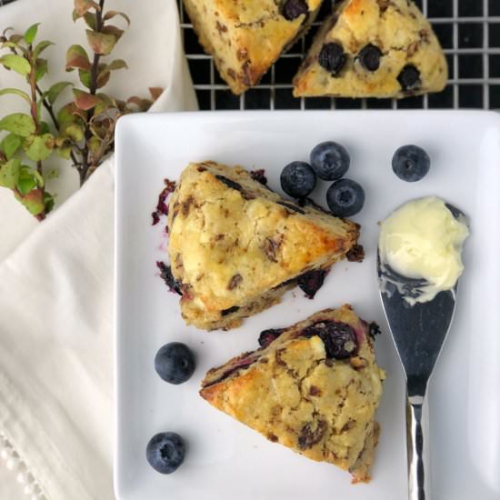 Candied Pecan & Blueberry Scones