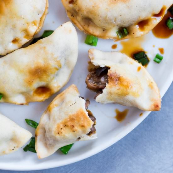 Baked Sticky Tempeh Potstickers