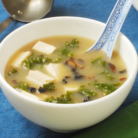 Mushroom Kale Miso Soup