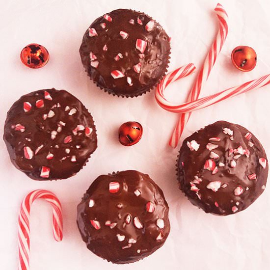 Peppermint Brownie Muffins