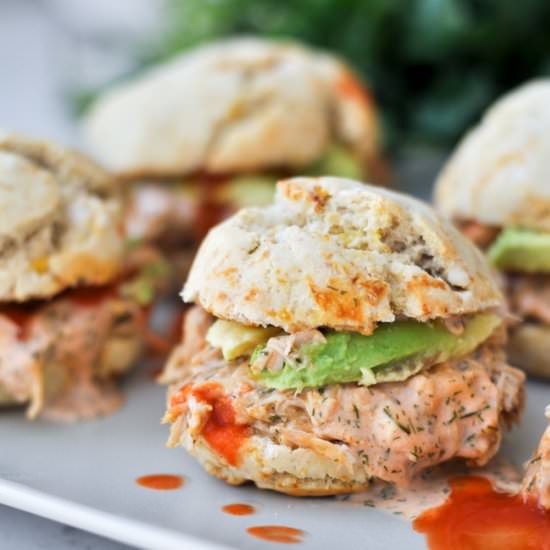 Buffalo Ranch Chicken Sliders