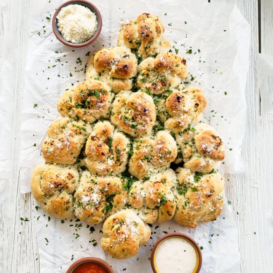 Garlic Knot Christmas Tree