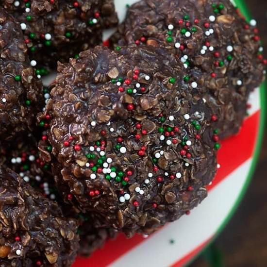 CHOCOLATE PEANUT BUTTER NO BAKE