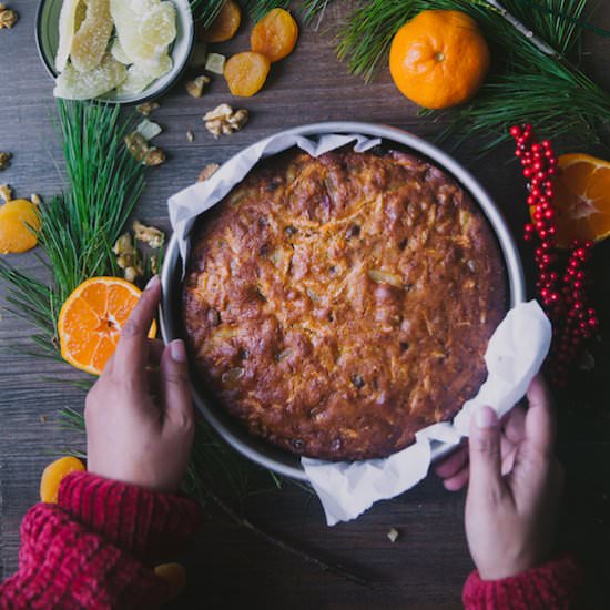 Carrot Orange Christmas Fruit Cake