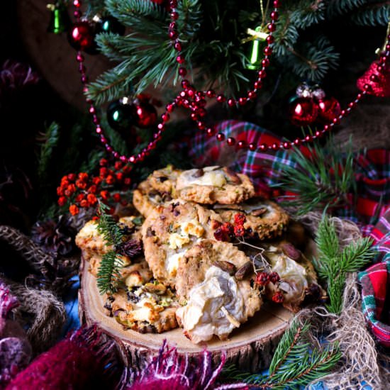 Cheddar Pistachio Cranberry Biscuit