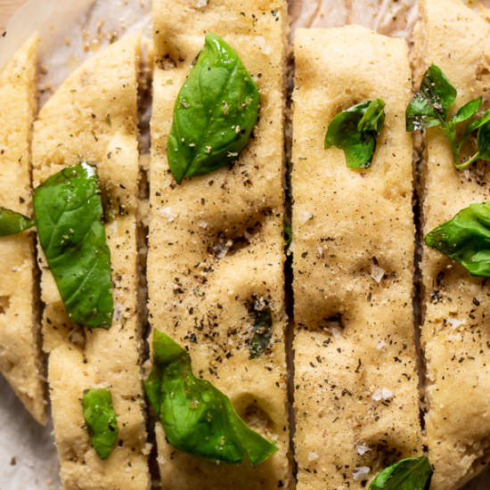 Keto Garlic Herb Focaccia