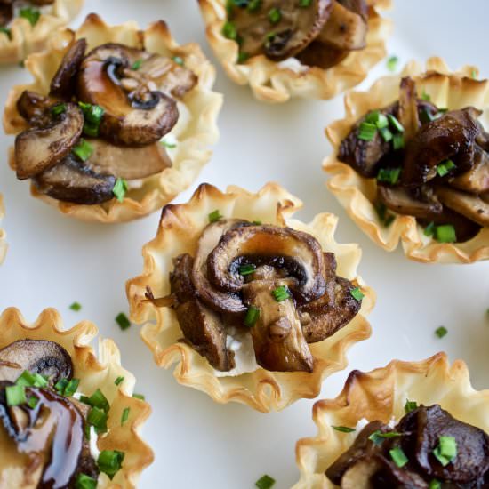 Mushroom & Goat Cheese Phyllo Bites