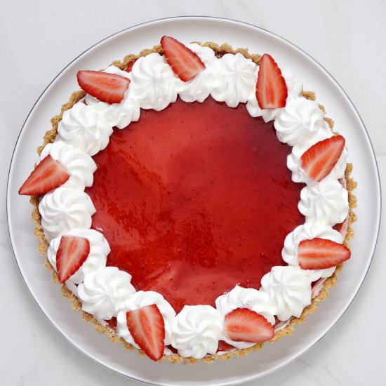 White Chocolate Strawberry Tart